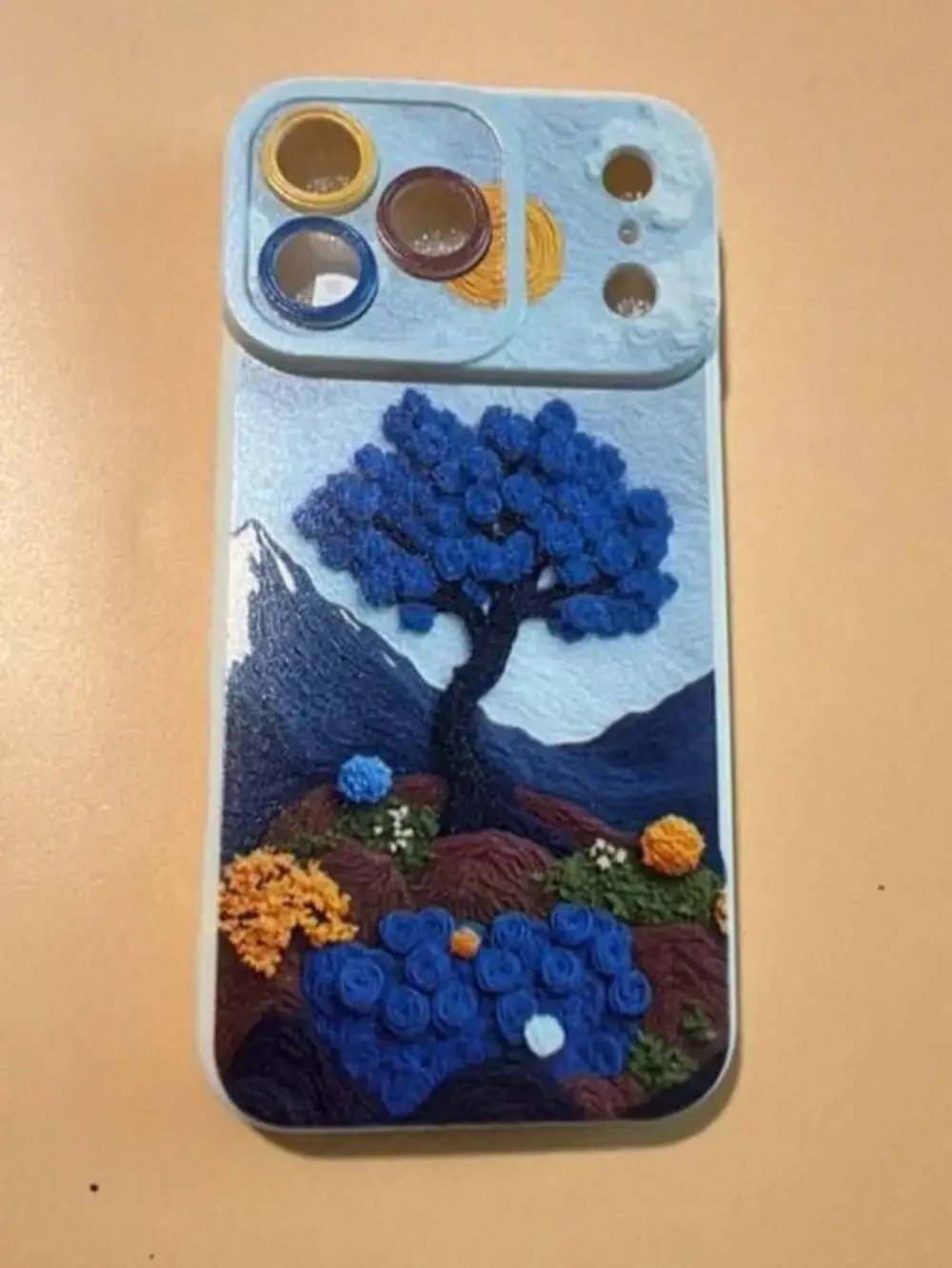 Chinese Style Koi Pattern and Landscape Art TPU Shockproof Protective Phone Case